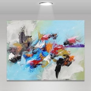 Original RCL Signed Painting Abstract Art Decor 11x14 - "Midnight Sun"